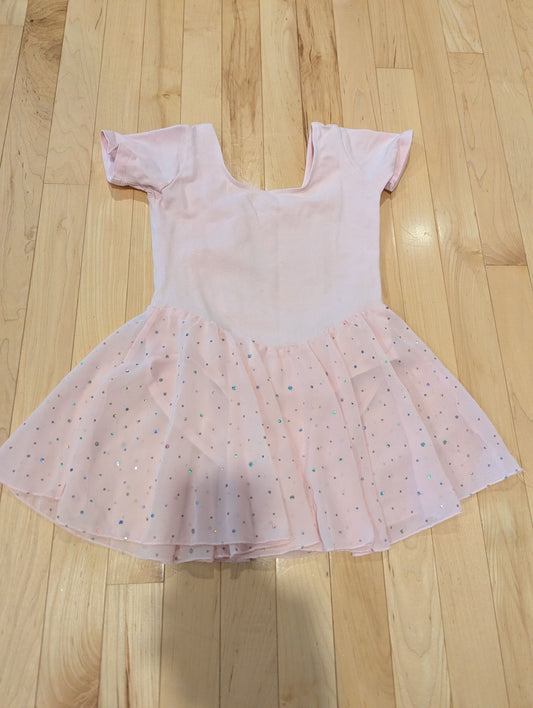 Arshiner Pink Leotard w/Attached Sequin Skirt Size 160 Ballet-Dance-Gym