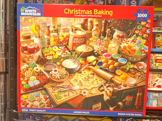 White Mountain Puzzle 1000 piece puzzle. No smoking/No pet home. Assembled once.