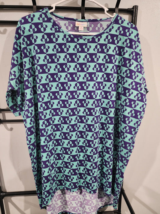 LuLaRoe, M "Runs Big", Shirt Blue & Purple Mini Mouse Women's - M