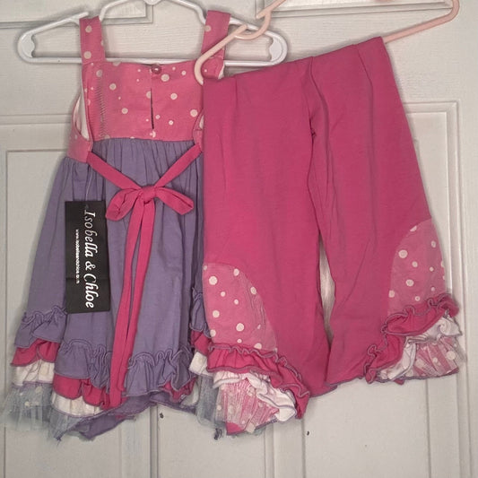 Isabella & Chloe NWT Boutique photo is back girls 2 pink purple 2T