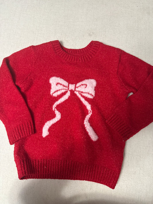 Wonder Nation GUC holiday bow sweater 3T