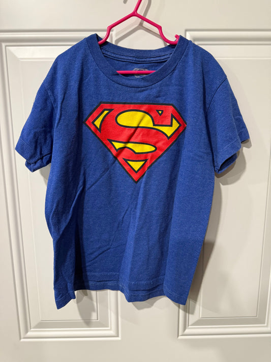 Super man shirt boys size 8 Blue 8