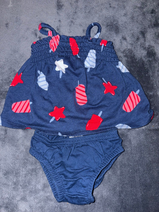 Carters Newborn Popsicle Set Two Piece Navy Popsicle Design Newborn