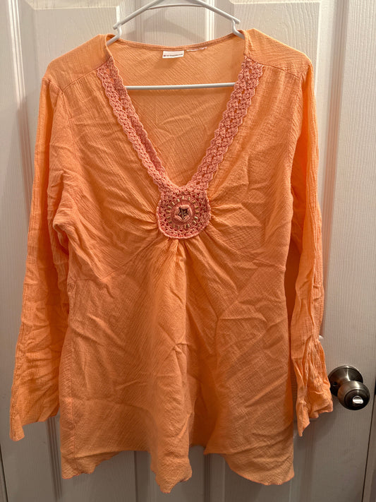 No Boundaries Coral maternity shirt Women's Med 8-10
