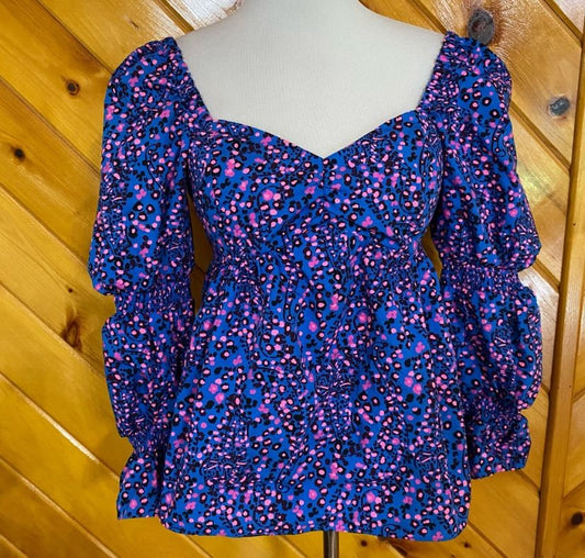 Lilly Pulitzer Preslee Top Blouse 4 Women's 4