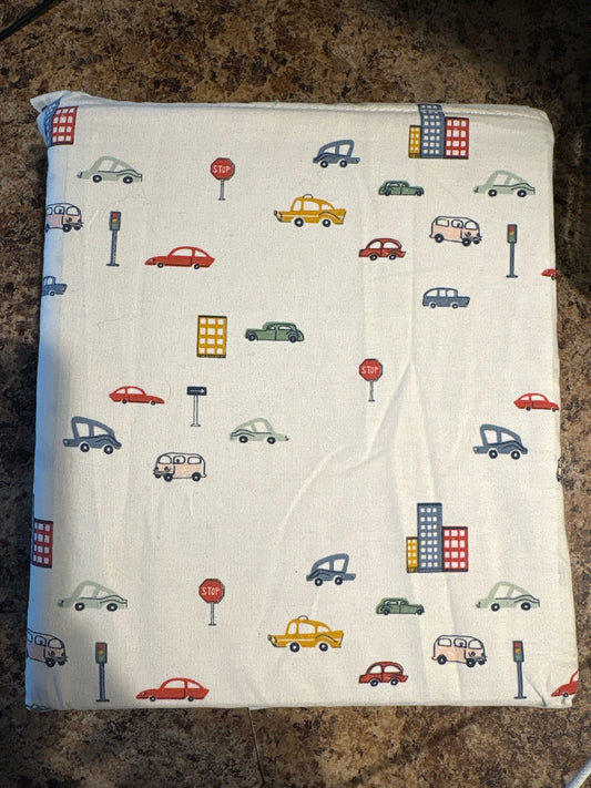 Flat sheet, fitted sheet, 1 pillowcase Transportation theme, Brand new Toddler
