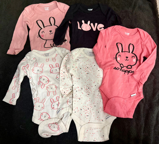 Onesie brand 5 0-3 months pack long sleeve onesies Onesie brand 5 0-3 months pack long sleeve onesies 3 Months