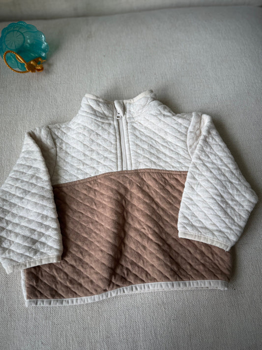 Wonder nation GUC quilted 1/4 zip 12 Months