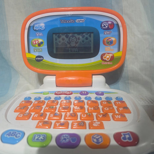 This is a VTech Tote & Go 20 interactive activities Educational