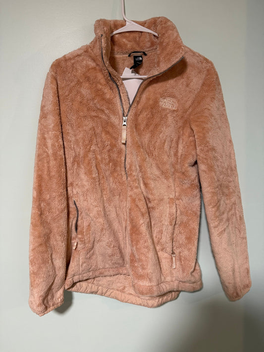The North Face Peach fuzzy zip up jacket Women's - M
