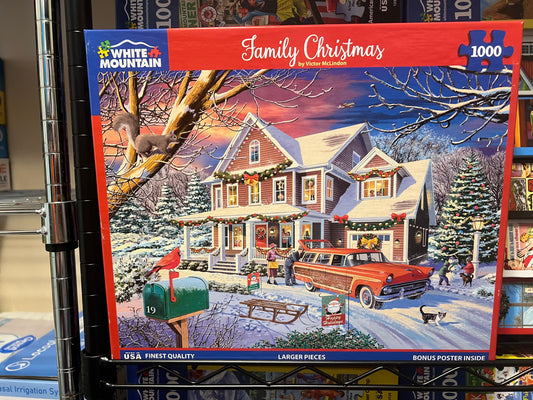 White Mountain Puzzle 1000 piece puzzle. No smoking/No pet home. Assembled once.