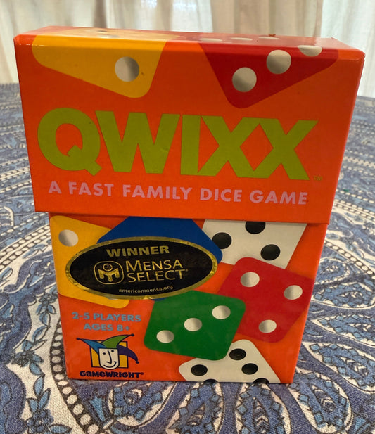 Qwixx  dice game Mensa select award winner GameWright Games