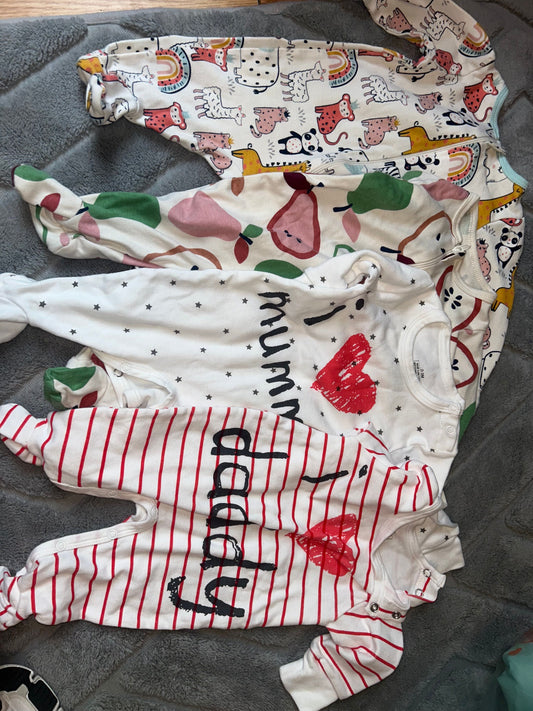 Wonder Nation 4 footed baby sleepers 3 Months
