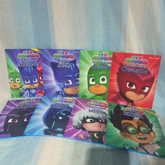PJ Masks 8-Book Library Set readme preschool-aged children, focusing on adventure stories Book-Fiction