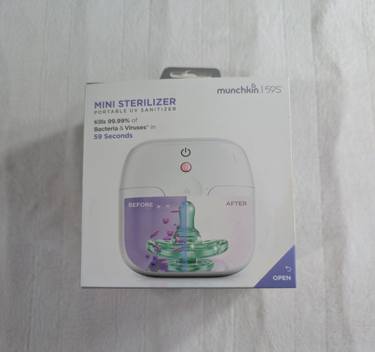 Munchkin Mini Sterilizer, never used New open box, box lightly ripped but doesn't affect product Safety