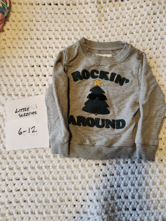 Little Sleepies - 6/12m EUC LS Play Christmas Xmas bamboo & cotton 6 Months