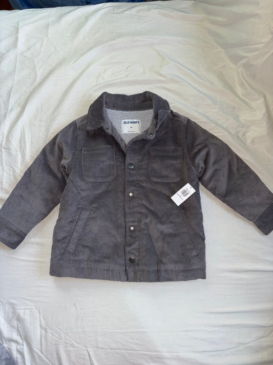 Old Navy, 4T, jacket Grey corduroy Sherpa lined new tags 4T/4