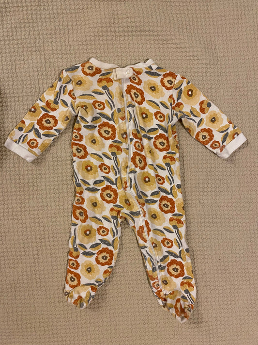 Chick Pea Cotton footed onesie 6 Months