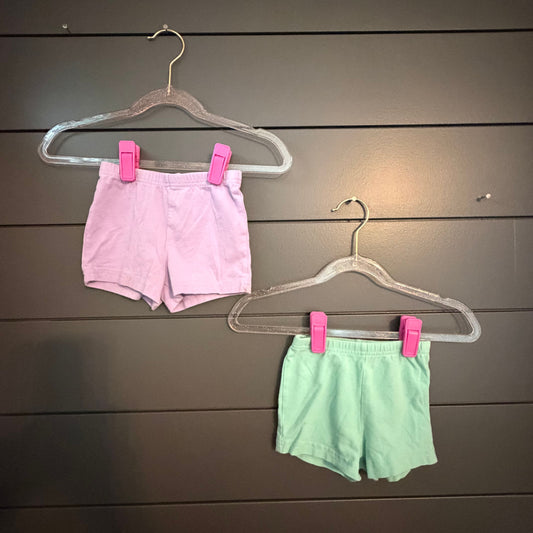 Carters Teal and purple shorts 12 Months