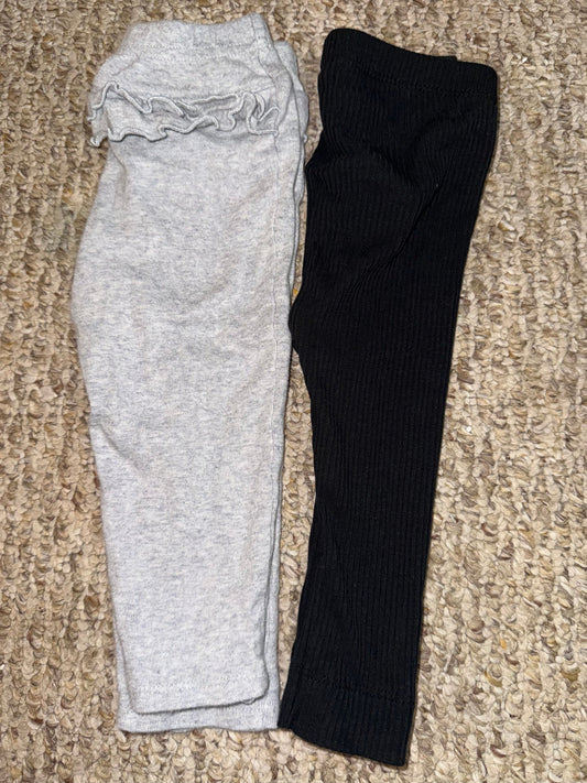 Gray and black pants set Gray and black pants set 6 Months