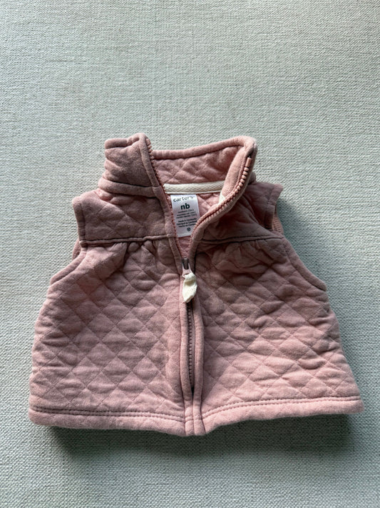 Carters VGUC pink newborn vest Newborn