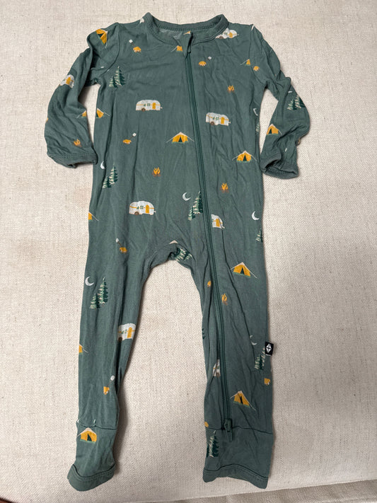 Kyte Baby GUC camping bamboo romper sleeper 6-12m 12 Months
