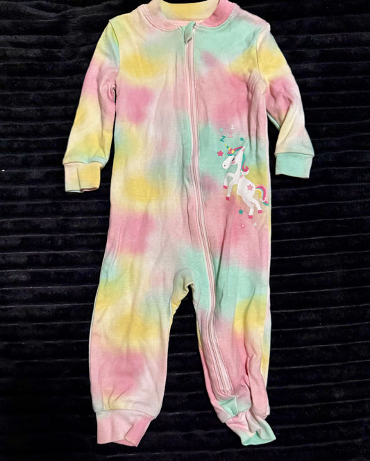 Rainbow unicorn footless pajamas, 12 months Rainbow unicorn footless pajamas, 12 months 12 Months