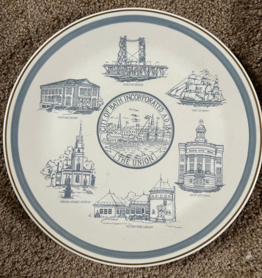 Bath, Maine buildings Commemorative 60th anniversary plate