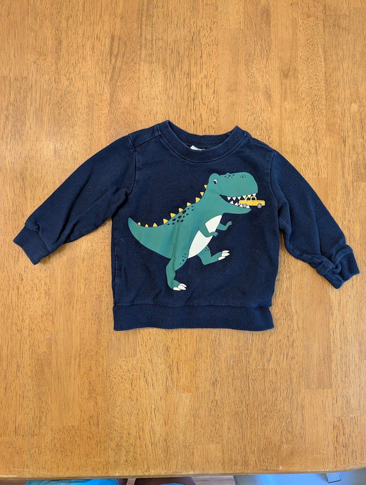Carter's, 18m, navy crewneck sweatshirt dinosaur, car 18 Months