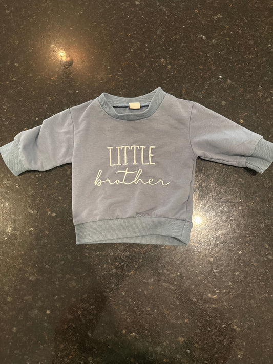 Amazon Little Brother sweatshirt 3m blue 3 Months