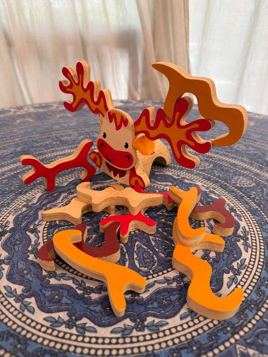 Hape wood balancing game Balance antlers on the moose Games