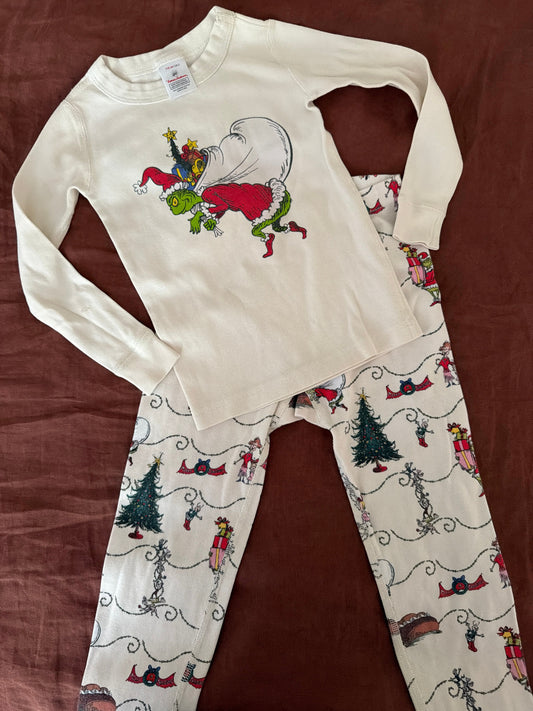 Hanna Andersson Grinch PJs 100% cotton 5T/5