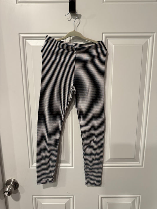 Tea collection girls 7 leggings Black and white stripe 7