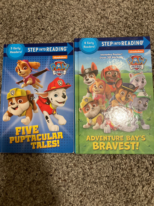 Paw Patrol Step into Reading 2 books 13 stories total Early Reader