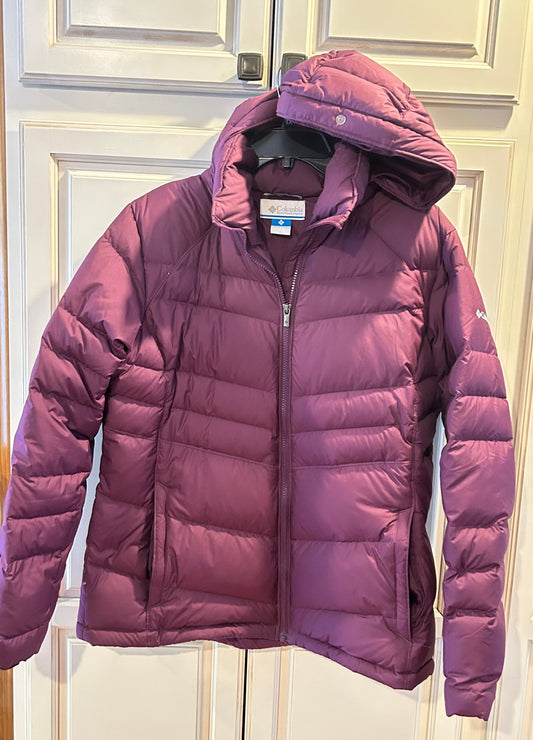 Columbia winter jacket, plum Detachable hood Women's - L