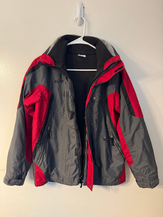 Columbia Sportswear Dark grey, black and red winter jacket 14