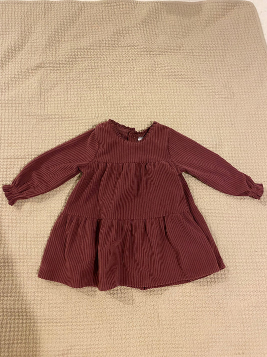 Modern Moments Ribbed polyester blend long sleeve dress 12 Months