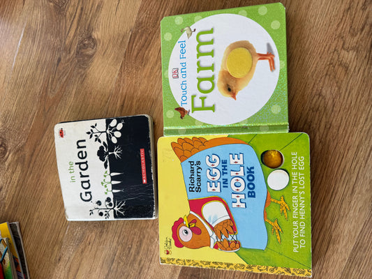 Different brands Three board books well used Board Book
