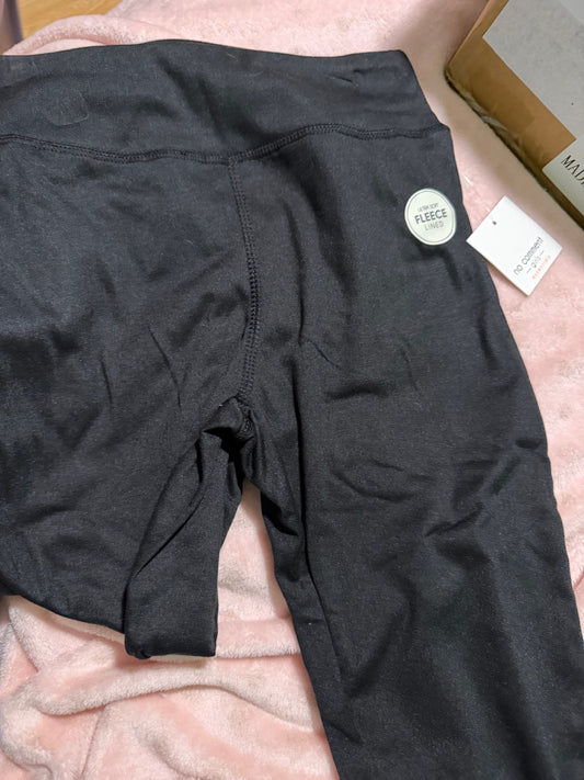 No comment girls Black fleece lined pant new 14