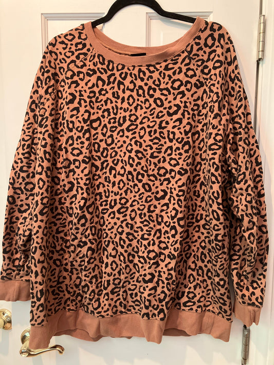Torrid size 2x. Leopard print long sleeve sweater Soft loose and flowy, like new condition Women's - XXL