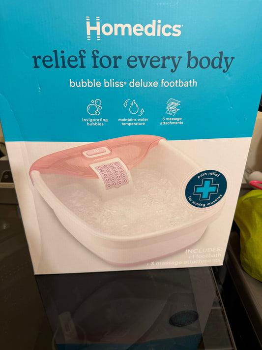 Homedics Bubble bliss foot bath- new