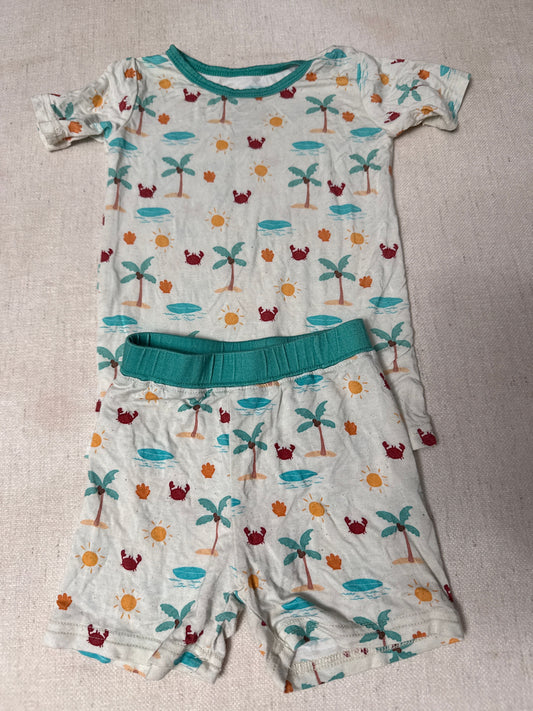 Little One Shop GUC beach bamboo pjs 18-24m 24 Months