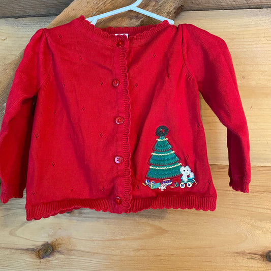 Knit sweater, 18m, scalloped hem, holiday, Christmas 18 Months