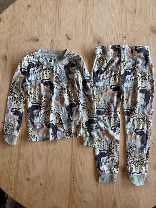 Mick Mack, 24m, Jungle Animal Pajamas Long Sleeve Shirt & Pants Pajamas, Jungle Animals 24 Months