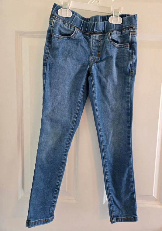 Cat & Jack Girls' Medium Blue Size 6 Jeans with elastic waist 6