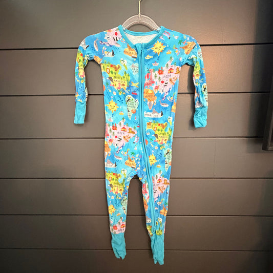 Little Sleepies Around the world zippy 12-18mo bamboo 12 Months