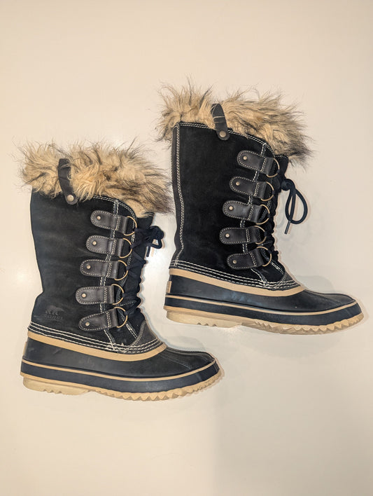 Sorel Sorel Women's 8 Joan of Arctic Black Waterproof Boots 8 (Adult)