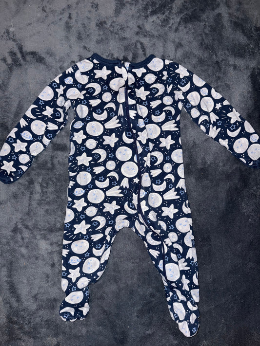 Wonder Nation 3-6 Month Sleeper Navy Space Design 3 Months
