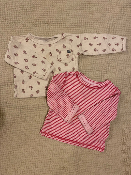 Cat and Jack, and Gerber Long sleeve cotton shirts 12 Months