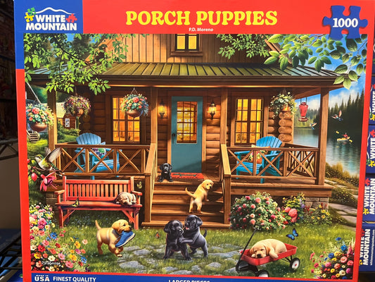 White Mountain Puzzle 1000 piece puzzle. No smoking/No pet home. Assembled once.